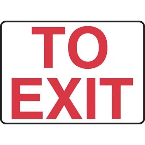 Accuform Exit Sign, Accu-Shield, 10 in W, 7 in H SHMADM402XP - main